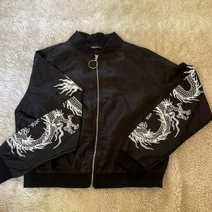Black dragon mini jacket